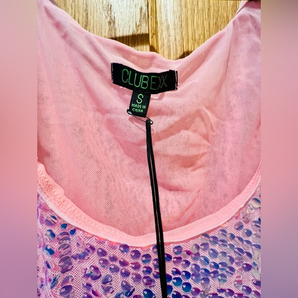 NWT Dolls Kill Club EXX Celestial Gaze Mini Dress in Pink Size Small - Picture 12 of 16